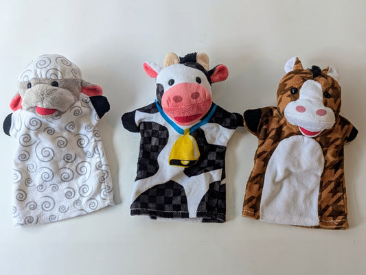 Melissa & Doug - Farm Animals Hand Puppets-Toy-Rekidding
