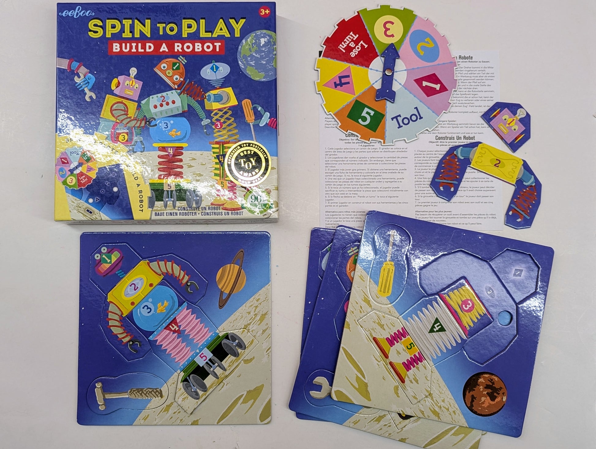 Eeboo - spin games (picnic game, build a robot)-Toy-Rekidding