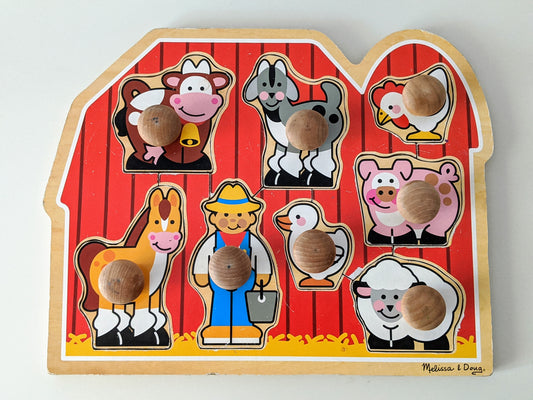 Melissa & Doug - (VARIOUS) Knob Wooden Puzzles-Toy-Rekidding