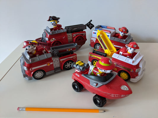 PAW Patrol - Marshall Vehicle with Collectible Figure-Toy-Rekidding