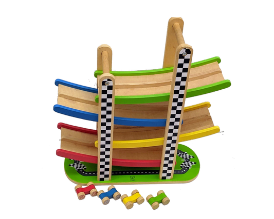 Hape - Wooden Switchback Racetrack-Toy-Rekidding