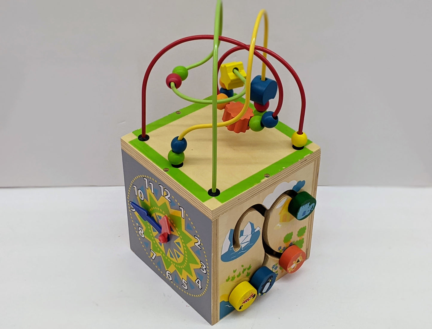 Wooden activity cubes and beads mazes-Toy-Rekidding