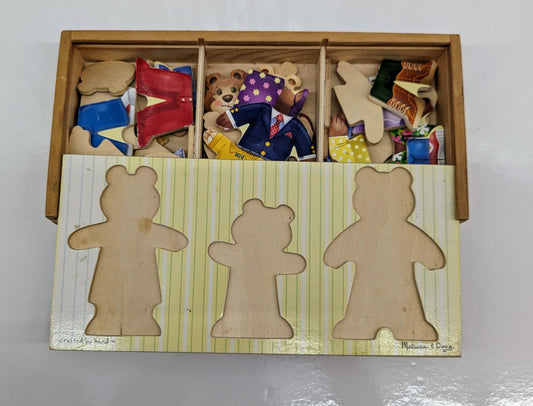 Wooden mix n' match dress up puzzles (Melissa & Doug, Auzou)-Toy-Rekidding