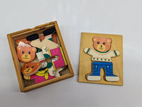 Wooden mix n' match dress up puzzles (Melissa & Doug, Auzou)-Toy-Rekidding