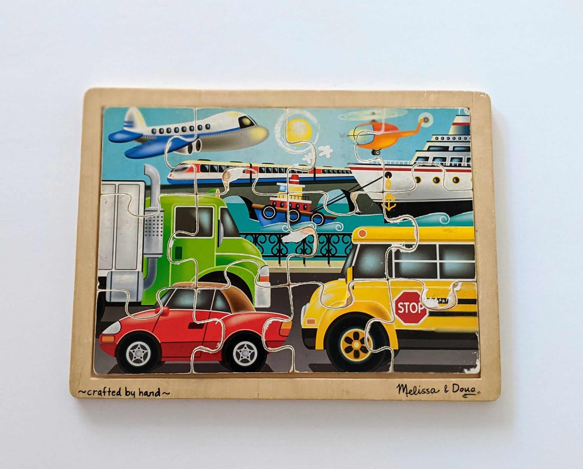 Melissa & Doug - Box of 4 Wooden Jigsaw puzzles-Toy-Rekidding